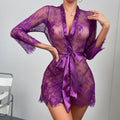 Nuisette en dentelle fine – Noir ou violet